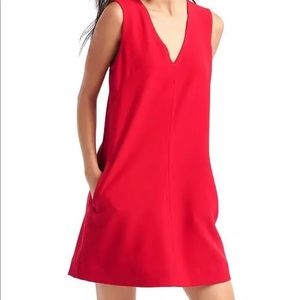 CCO Gap| V neck sleeveless zip-up shift dress